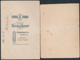 cca 1900, 10db Nagy méretű, kemény hátú családi fotó különböző fényképeszektől: Elbl, Pollák, Mátrai...