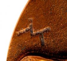 Veress Miklós (1929-): Virágszirom. Bronz plakett, jelzett, d:9,5 cm