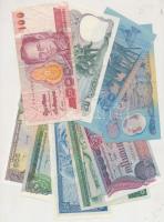 19db-os vegyes ázsiai bankjegy tétel (Thaiföld, Korea, Kambodzsa, Kína, Malajzia), közte több I-es T...