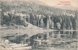 Tusnádfürdő, Csukás-tó, csónakok, kiadja Klein Antalné / lake, boats