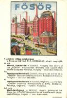 Budapest X. Kőbánya, Fősör Sörfőző Rt.; Gödöllői világ-jamboree sörcsapolója So. Stpl (fa)