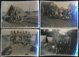 1933 Korabeli fotók: Gödöllő IV. világ jamboree: lengyelek nemzeti viseletünkben, norvégok, skótok és egyéb nemzetiségűek. Hátoldalon feliratozott fényképek.8x11cm