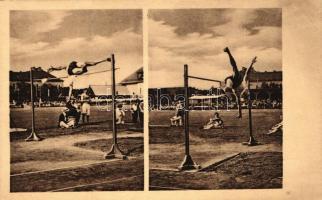 1913 MAC verseny, Horine, a világrekorder stylusa; kiadja 'Klasszikus pillanatok vállalata' 8. sz. / Hungarian high jump championship