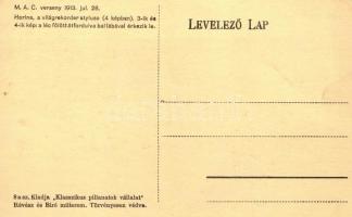 1913 MAC verseny, Horine, a világrekorder stylusa; kiadja 'Klasszikus pillanatok vállalata'...