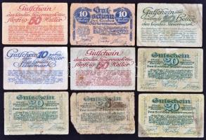 Ausztria 1919-1920. 20db vegyes városi szükségpénz T:vegyes
Austria 1919-1920. 20pcs of mixed necess...