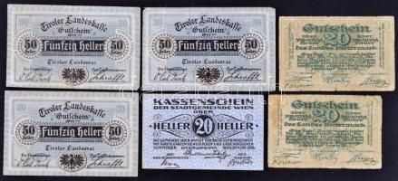 Ausztria 1919-1920. 20db vegyes városi szükségpénz T:vegyes
Austria 1919-1920. 20pcs of mixed necess...