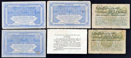 Ausztria 1919-1920. 20db vegyes városi szükségpénz T:vegyes
Austria 1919-1920. 20pcs of mixed necess...