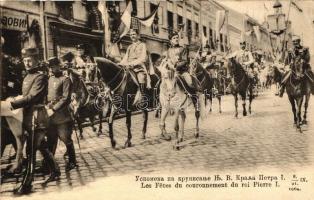 1904 Belgrade, Beograd; The Coronation of King Peter I of Serbia / Les Fetes du couronment du roi Pierre I