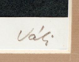 Váli Zoltán (1910-1994): Antonielle. Pasztell, papír, jelzett, üveg mögött, 28×20 cm