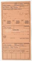 cca 1940-1944 Névre szóló katonai(SAS) behívójegy