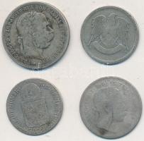 Vegyes: Ausztira 1849. 6kr Ag + 1869. 20kr Ag + 1900. 1K Ag + Szíria 1947. 25p Ag T:2-,3,3-
Mixed: A...