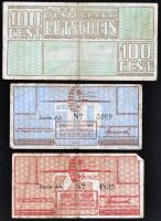 Hollandia / Westerbork átmeneti tábor 1944. 25c + 50c + 100c T:III Netherlands / Westerbork transit camp 1944. 25 Cents + 50 Cents + 100 Cents C:F