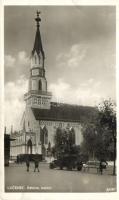 Losonc, Református templom / Calvinist church, vissza So. Stpl (EB)