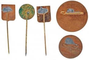 ~1970-1980. 5db klf Siófokkal kapcsolatos zománcozott és műgyantás fém kitűző T:2