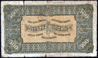 1923. 500K "Magyar Pénzjegynyomda Rt. Budapest" T:IV
Adamo K34