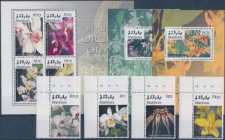 2007 Orchideák ívsarki sor + kisív Mi 4581-4588 + 2 blokk Mi 608-609