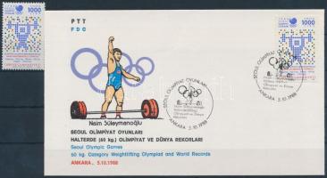 1988 Nyári olimpia Mi 2828 + FDC-n
