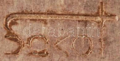 Tevan Iparművészeti Vállalatos fém tálka, jelzett, 14×14 cm