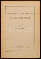 Békefi Remig: A Debreczeni Ev. Ref.Főiskola XVII. és XVIII. századi törvényei. Budapest, 1899, Magyar Tudományos Akadémia. Felvágatlan példány. Kiadói papír kötésben, jó állapotban.