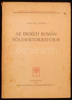 Venczel József: Az erdélyi román földbirtokreform. Kolozsvár, 1942, Minerva. Kiadói papír kötésben, jó állapotban.