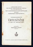 1940 A békéscsabai fiú felső kereskedelmi iskola és a vele kapcsolatos női kereskedelmi szaktanfolyam valamint kereskedő-tanonciskola tizennegyedik évi értesítője az 1939-1940. iskolai évről. Közzéteszi Pancratz József. Békéscsaba, Kossuth Könyvnyomda. Papírkötésben, jó állapotban