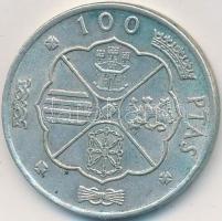 Spanyolország 1966. 100P Ag "Caudillo" T:2 
Spain 1966. 100 Pesetas Ag "Caudillo&quot...