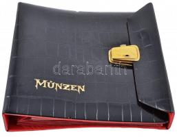 68db-os vegyes fémpénz gyűjtemény impozáns "MÜNZEN" érmetartó táskába rendezve T:vegyes
68...