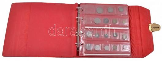 68db-os vegyes fémpénz gyűjtemény impozáns "MÜNZEN" érmetartó táskába rendezve T:vegyes
68...