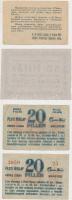 ~1919-1920. 20f "Pesti Hírlap" (2x) + 20f "8 Órai Újság" + 50f "Fodor Zoltá...