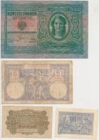 Románia 1912. 100K román 100L bélyeggel + 1915. 1L román felülbélyegzéssel + Német megszállás 1917. ...