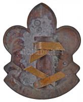 ~1940. "Hungaria" Br cserkész sapkajelvény (46x36mm) T:2