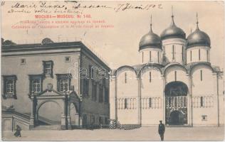 Moscow, Cathedrale de l'Assomption, Perron Rouge au Kremlin / cathedral (small tear)