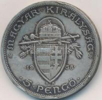 1938. 5P Ag "Szent István" T:2,2- patina Adamo P8.1