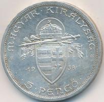 1938. 5P Ag "Szent István" T:2
Adamo P8.1