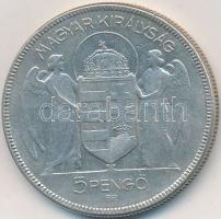 1930. 5P Ag "Horthy jobbra" T:3 Adamo P8