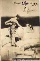 Haletető hölgyek, s: Lawrence Alma-Tadema, Silver Favourites, fish feeding ladies s: Lawrence Alma-Tadema