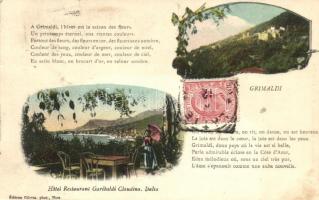 Grimaldi, Hotel Restaurant Garibaldi Claudina, poem