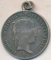 1841B 20Kr Ag "V. Ferdinánd" füllel T:2-,3