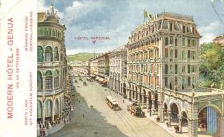 Genova, Modern Hotel Imperial, trams (EK)