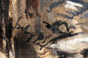 Szilvásy jelzéssel:  Utcarészlet, vegyes technika, papír, 43×30,5 cm