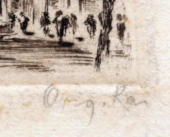 Jelzés nélkül: Berlin. Rézkarc, papír, jelzés nélkül, 7×14,5 cm