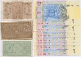 Olaszország 1914. 2L + 1935. 1L + 1944. 1L + 
Ukrajna 2006. 1H (10x) sorszámkövetők T:I,F,VG 
Italy ...