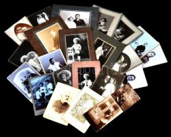 cca 1870-1910 Fotó tétel 21 különféle keményhátú fényképpel, különféle fotósoktól, bemutatva a kor d...