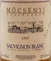 Mőcsényi Kastélybor: Sauvignon Blanc, Száraz Minőségi Fehérbor, 1997, 750ml