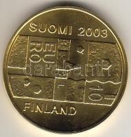 Finnország 2003. 10Euro Ag "aranyozva" T:BU