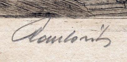 Paulovits Pál (1892-1975): Halászbástya. Rézkarc, karton, jelzett, 20×30 cm