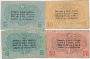 Olaszország/Velence/osztrák-magyar megszállás 1918. 5c (2x) + 10c + 50c T:II-,III
Italy/Venice/Austr...