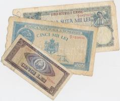 Románia 8db-os bankjegy tétel T:vegyes
Romania 8pcs of diff. banknotes C:mixed