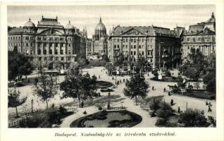 Budapest V. Szabadság tér, irredenta szobrok