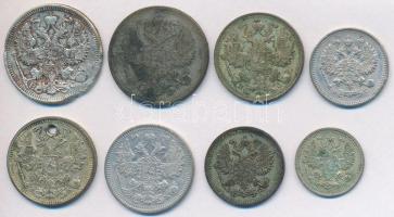 Orosz Birodalom 1903-1914. 20k Ag (2x) + 1908-1914. 15k Ag (3x) + 1912-1913. 10k Ag (2x) + 1909. 5k ...